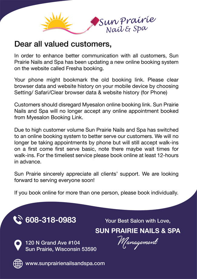 Salon 53590 Sun Prairie Nails & Spa of Sun Prairie, Wisconsin 53590